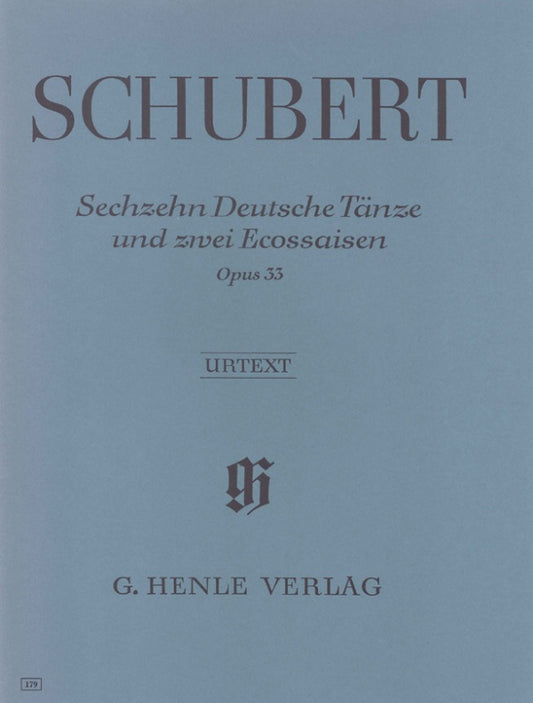 FRANZ SCHUBERT 16 German Dances and 2 Ecossaises op. 33 D 783 [HN179]