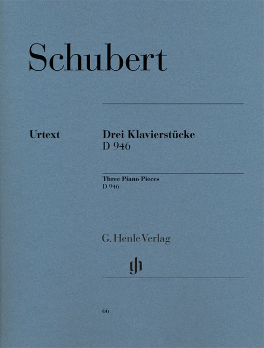 FRANZ SCHUBERT 3 Piano Pieces (Impromptus) op. post. D 946 [HN66]