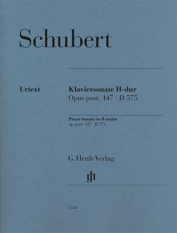 FRANZ SCHUBERT Piano Sonata B major op. post 147 D 575 [HN1558]