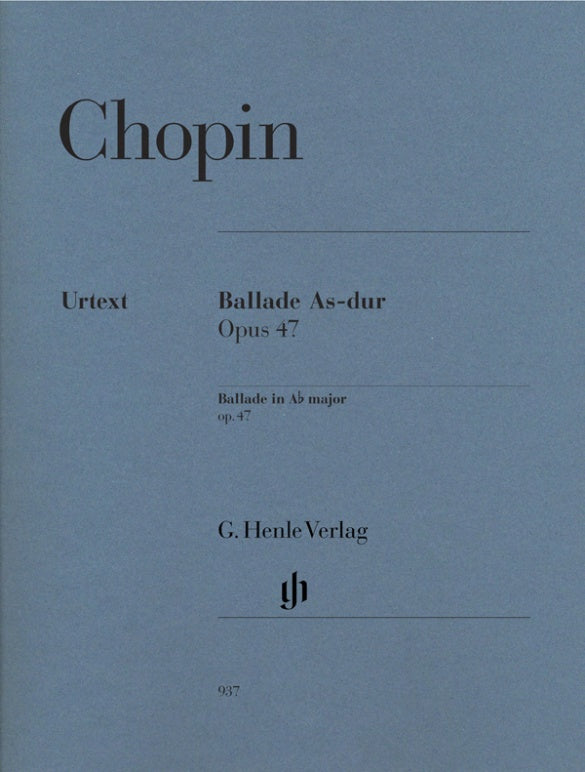 FRÉDÉRIC CHOPIN Ballade A flat major op. 47 [HN937]