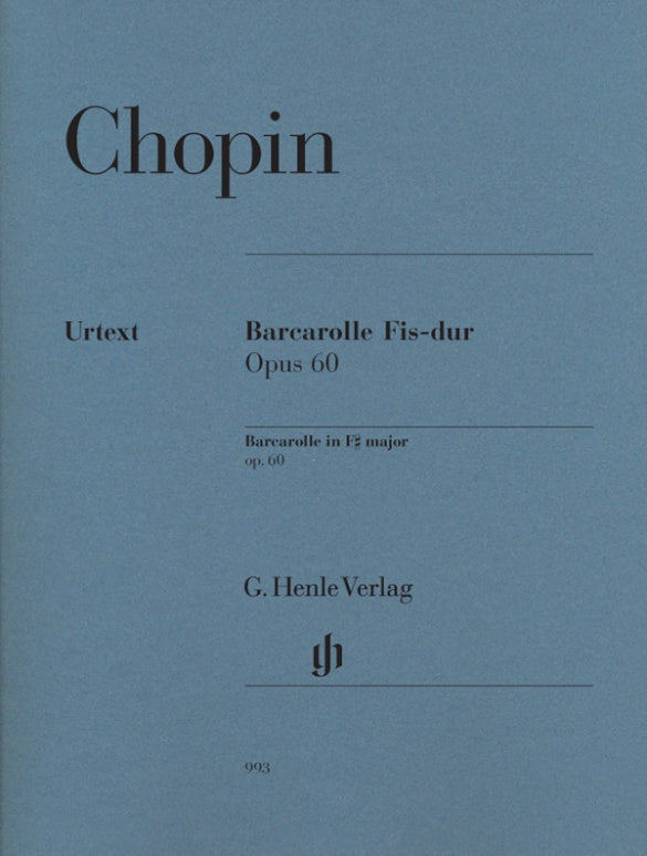 FRÉDÉRIC CHOPIN Barcarolle F sharp major op. 60 [HN993]