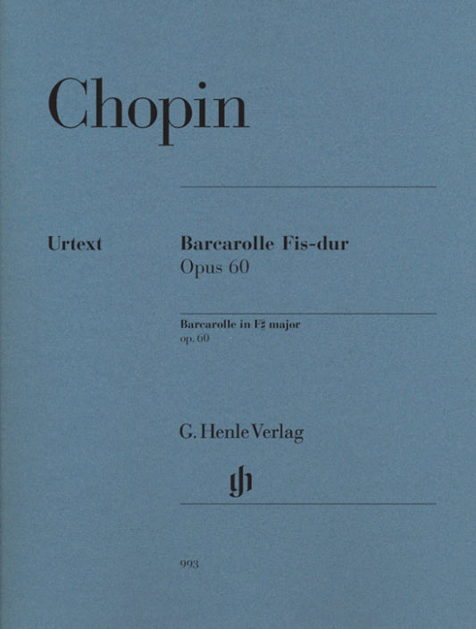 FRÉDÉRIC CHOPIN Barcarolle F sharp major op. 60 [HN993]