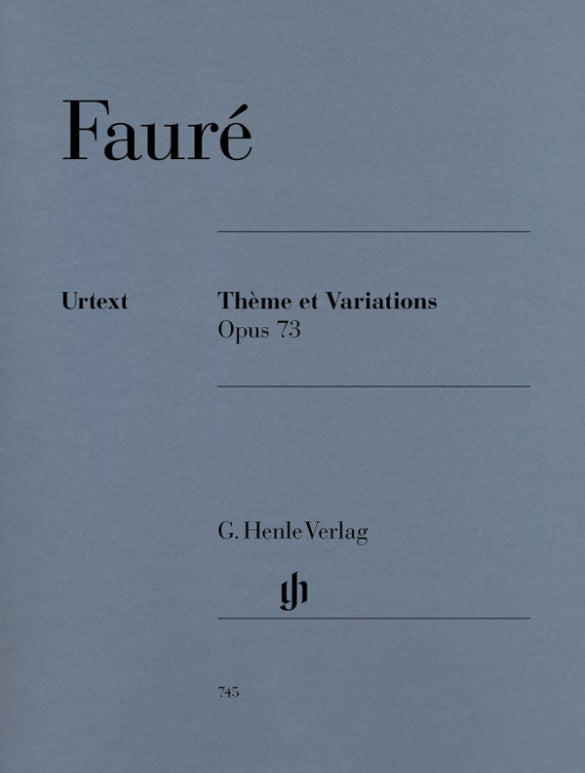 GABRIEL FAURÉ Thème et Variations op. 73 for Piano [HN745]