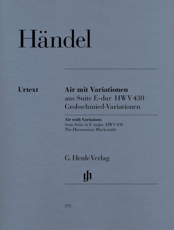 GEORG FRIEDRICH HÄNDEL Air with Variations from Suite E major HWV 430 (The Harmonious Blacksmith) [HN371]