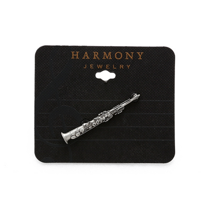 Harmony Soprano Saxophone Pewter Pin FPP576PW