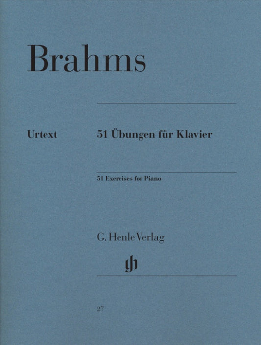 JOHANNES BRAHMS 51 Exercises for Piano [HN27]