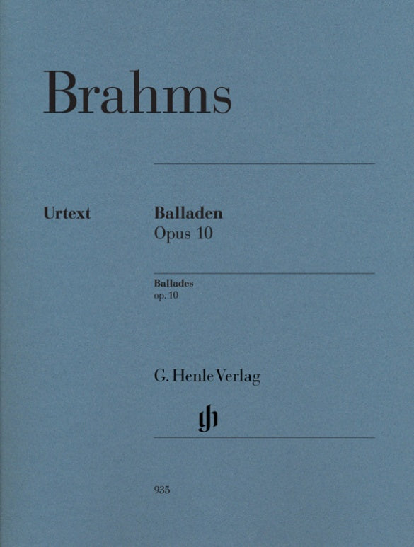 JOHANNES BRAHMS Ballades op. 10 [HN935]