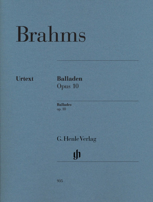 JOHANNES BRAHMS Ballades op. 10 [HN935]