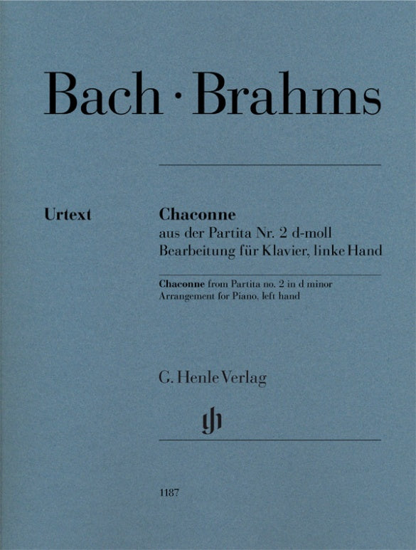 JOHANNES BRAHMS Chaconne from Partita no. 2 d minor (Johann Sebastian Bach), Arrangement for Piano, left Hand [HN1187]