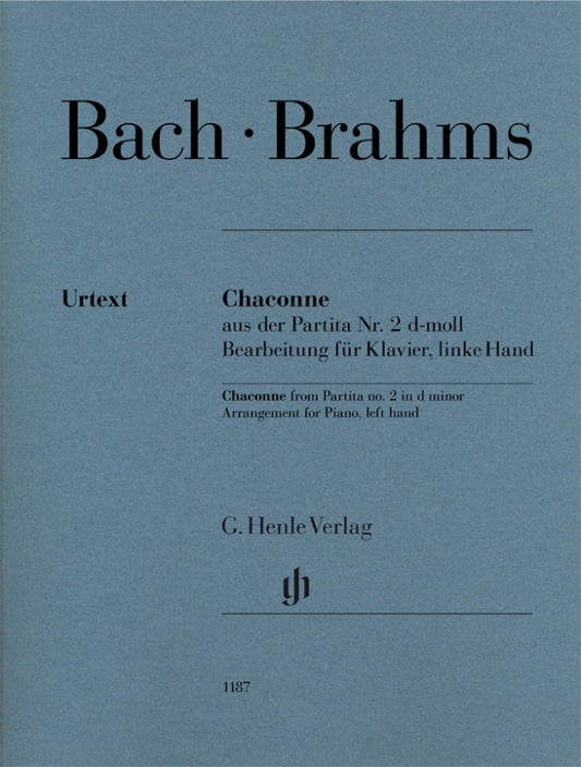 JOHANNES BRAHMS Chaconne from Partita no. 2 d minor (Johann Sebastian Bach), Arrangement for Piano, left Hand [HN1187]