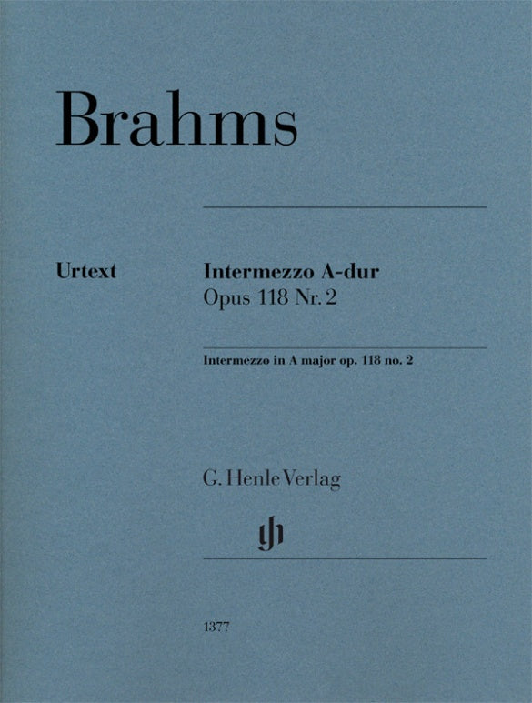 JOHANNES BRAHMS Intermezzo A major op. 118 no. 2 [HN1377]