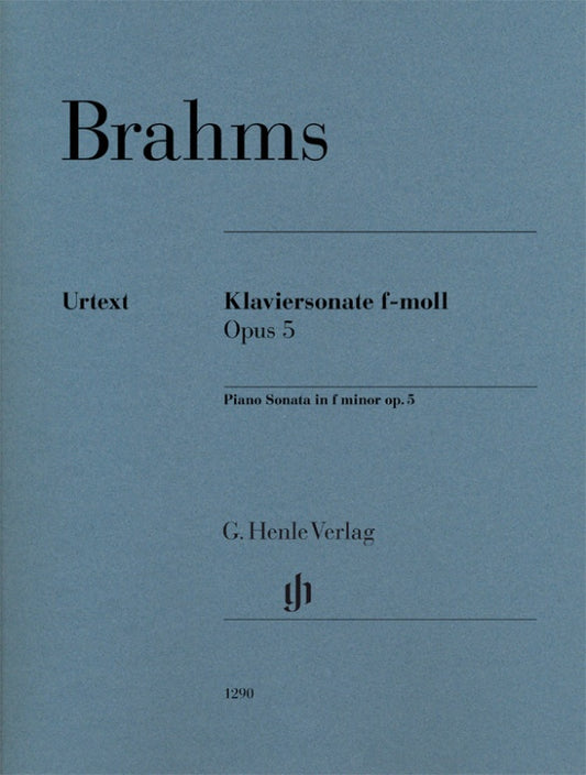 JOHANNES BRAHMS Piano Sonata f minor op. 5 [HN1290]