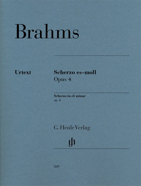 JOHANNES BRAHMS Scherzo e flat minor op. 4 [HN569]