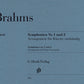 JOHANNES BRAHMS Symphonies no. 1 and 2, Arrangement for Piano Four-hands [HN986]