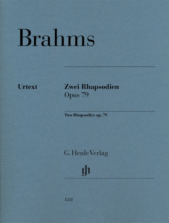 JOHANNES BRAHMS Two Rhapsodies op. 79 [HN1251]