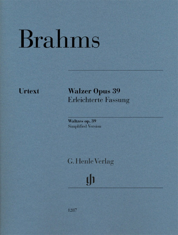 JOHANNES BRAHMS Waltzes op. 39 – Simplified Version [HN1287]