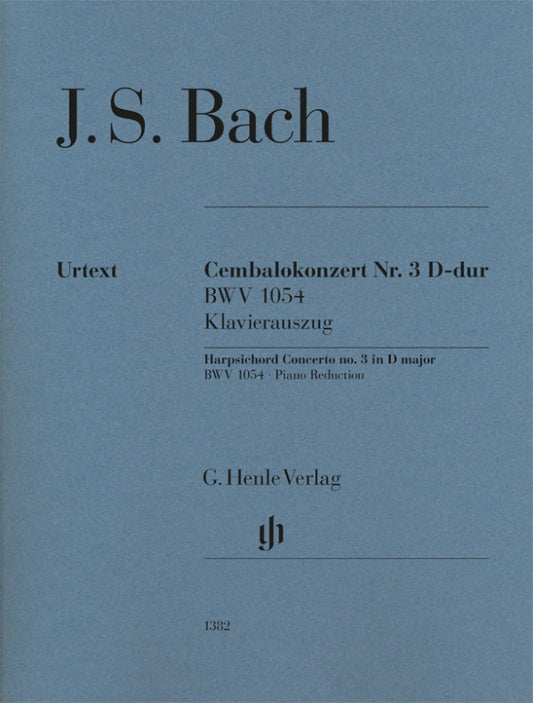 JOHANN SEBASTIAN BACH Harpsichord Concerto no. 3 D major BWV 1054 [HN1382]