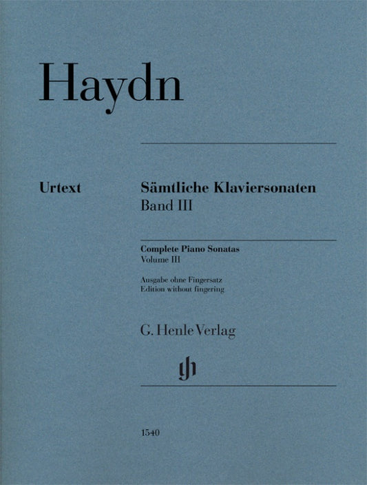 JOSEPH HAYDN Complete Piano Sonatas Volume III [HN1540]