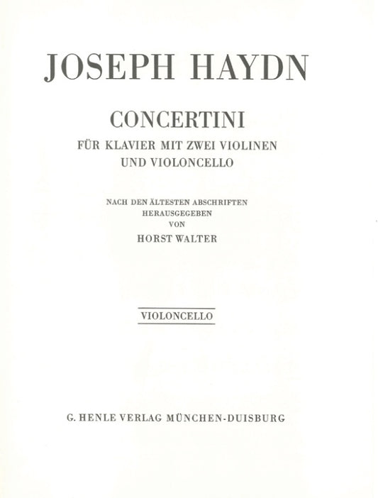JOSEPH HAYDN Concertini for Piano (Harpsichord) with two Violins and Violoncello [HN311]