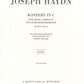 JOSEPH HAYDN Organ Concerto C major Hob. XVIII:10 (First Edition) [HN314]