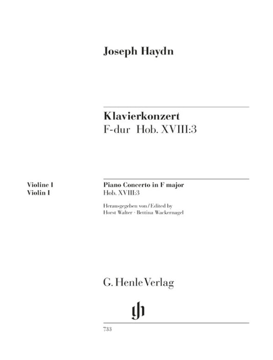 JOSEPH HAYDN Piano Concerto (Harpsichord) F major Hob. XVIII 3 [HN733]