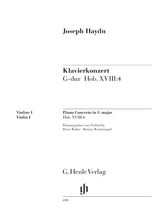 JOSEPH HAYDN Piano Concerto (Harpsichord) G major Hob. XVIII 4 [HN690]