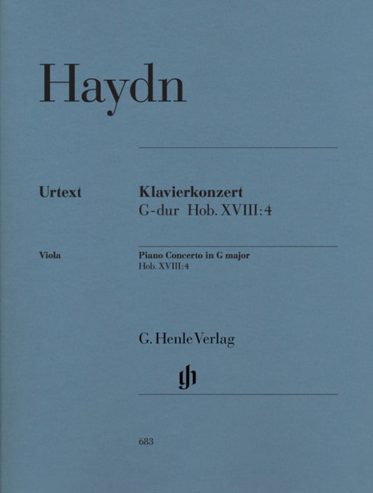 JOSEPH HAYDN Piano Concerto (Harpsichord) G major Hob. XVIII 4 [HN683]