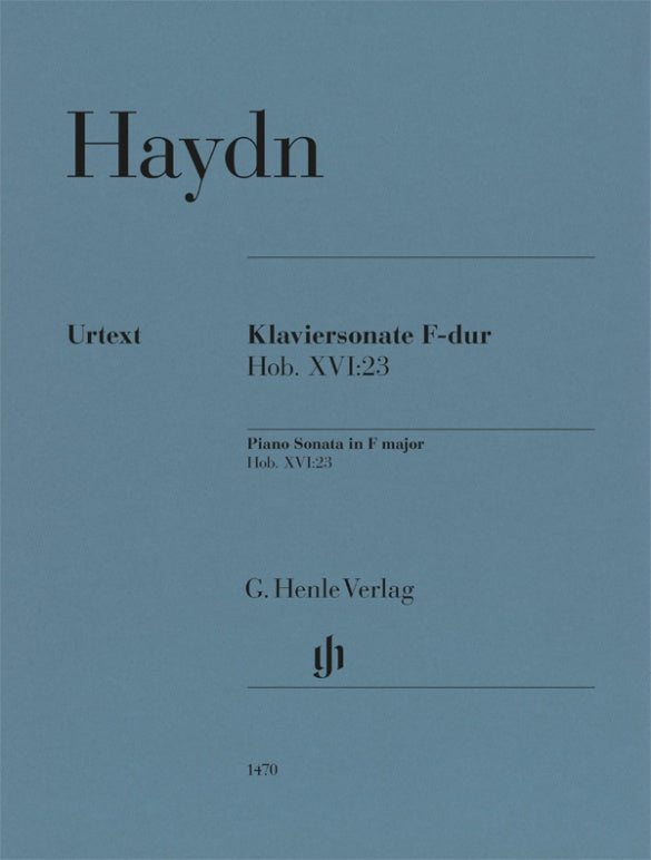 JOSEPH HAYDN Piano Sonata F major Hob. XVI 23 [HN1470]