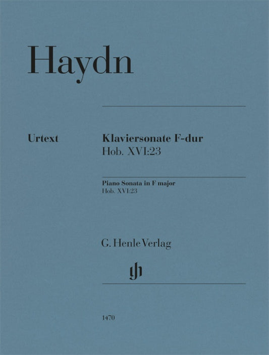 JOSEPH HAYDN Piano Sonata F major Hob. XVI 23 [HN1470]