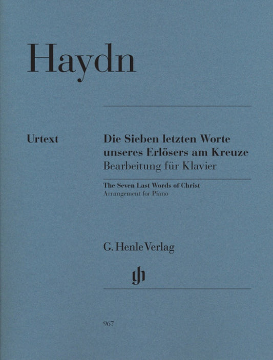 JOSEPH HAYDN The Seven Last Words of Christ, Arrangement for Piano [HN967]