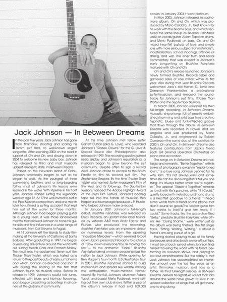 Jack Johnson - In Between Dreams (Guitar TAB) [2500831]