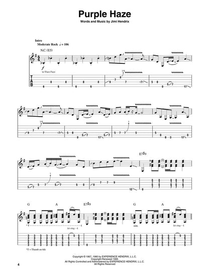 Jimi Hendrix Experience - Smash Hits Guitar Play-Along Audio Online - TAB  [699723]