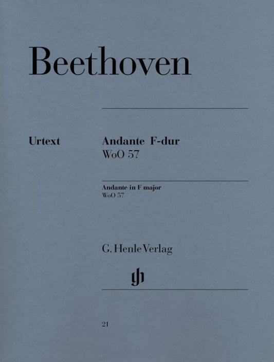 LUDWIG VAN BEETHOVEN Andante F major WoO 57 (Andante favori) [HN21]