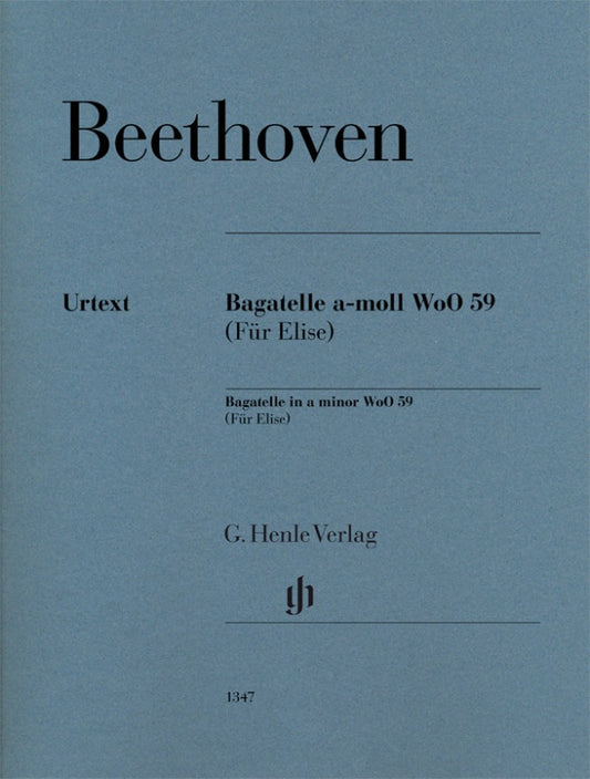 LUDWIG VAN BEETHOVEN Bagatelle in a minor WoO 59 (Für Elise) [HN1347]