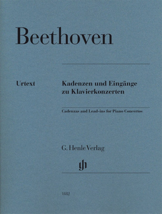 LUDWIG VAN BEETHOVEN Cadenzas and Lead-ins for Piano Concertos [HN1182]