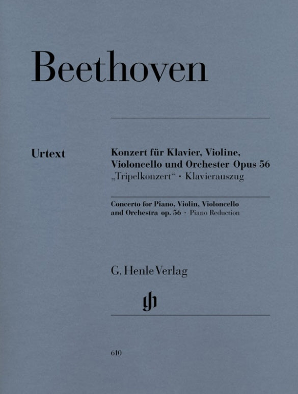 LUDWIG VAN BEETHOVEN Concerto C major op. 56 for Piano, Violin, Violoncello and Orchestra (Triple Concerto) [HN610]