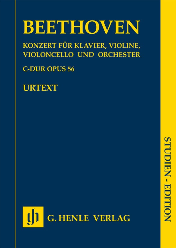 LUDWIG VAN BEETHOVEN Concerto C major op. 56 for Piano, Violin, Violoncello and Orchestra (Triple Concerto) [HN9610]