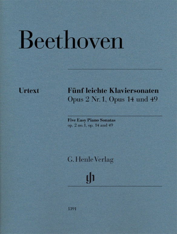 LUDWIG VAN BEETHOVEN Five Easy Piano Sonatas [HN1391]