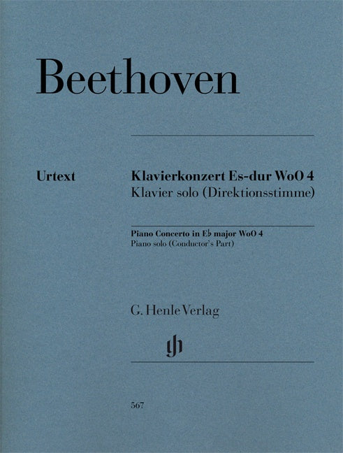 LUDWIG VAN BEETHOVEN Piano Concerto in E flat major WoO 4 [HN567]