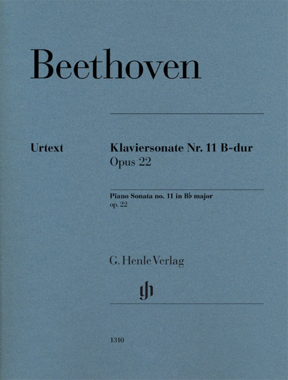 LUDWIG VAN BEETHOVEN Piano Sonata no. 11 B flat major op. 22 [HN1310]