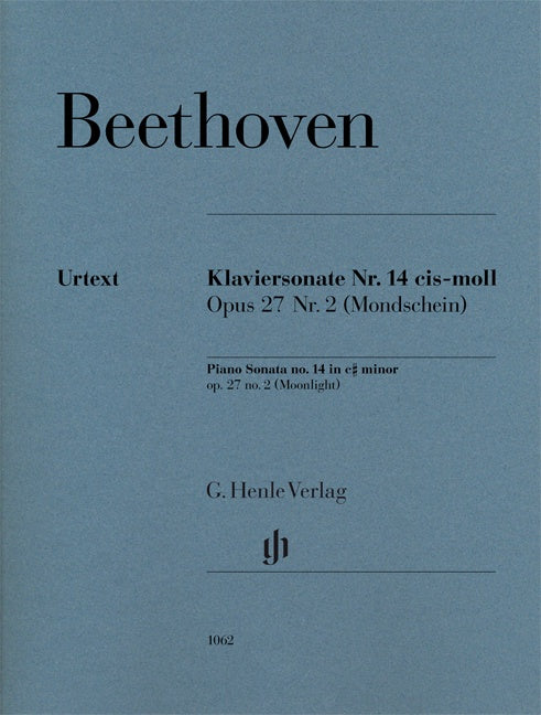 LUDWIG VAN BEETHOVEN Piano Sonata no. 14 c sharp minor op. 27 no. 2 (Moonlight) [HN1062]