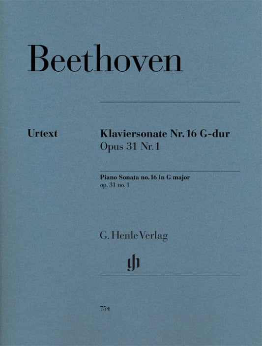 LUDWIG VAN BEETHOVEN Piano Sonata no. 16 G major op. 31 no. 1 [HN754]