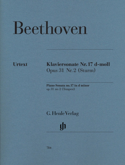 LUDWIG VAN BEETHOVEN Piano Sonata no. 17 d minor op. 31 no. 2 (Tempest) [HN784]