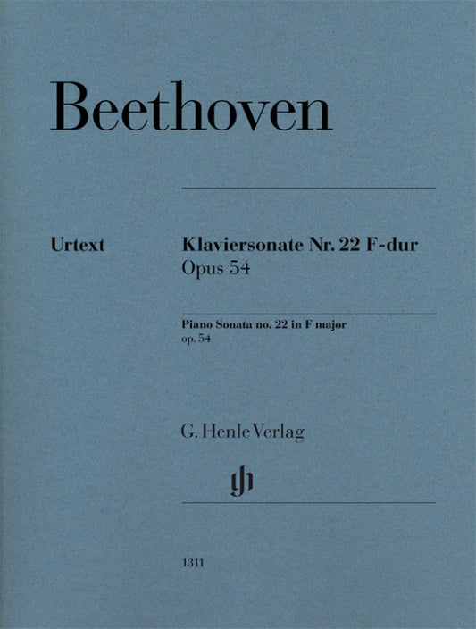 LUDWIG VAN BEETHOVEN Piano Sonata no. 22 F major op. 54 [HN1311]