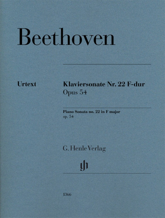 LUDWIG VAN BEETHOVEN Piano Sonata no. 22 F major op. 54 [HN1366]