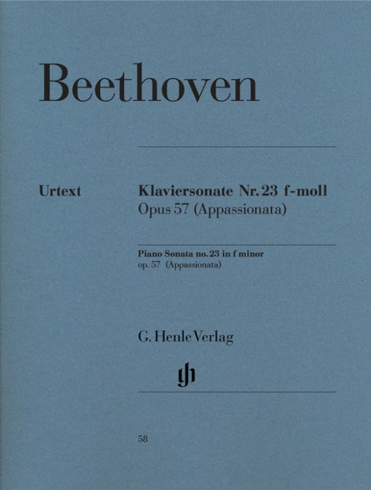 LUDWIG VAN BEETHOVEN Piano Sonata no. 23 f minor op. 57 (Appassionata) [HN58]
