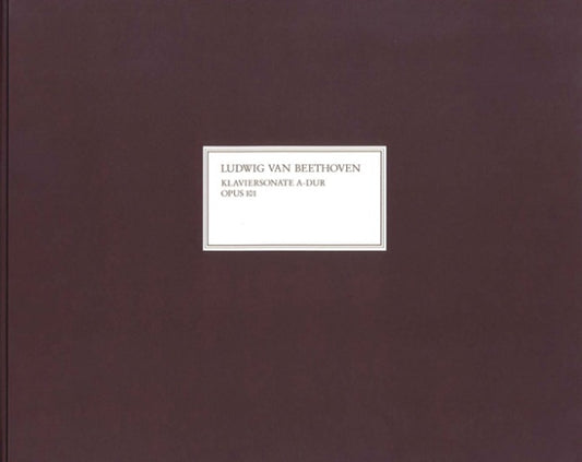 LUDWIG VAN BEETHOVEN Piano Sonata no. 28 A major op. 101 [HN3211]