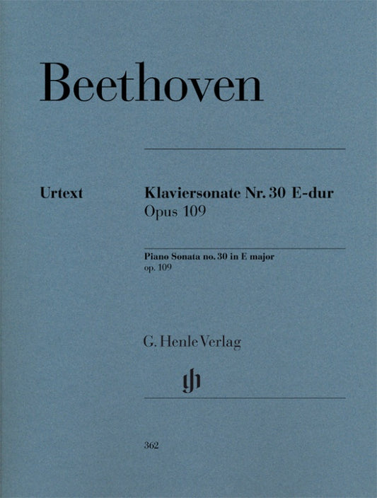 LUDWIG VAN BEETHOVEN Piano Sonata no. 30 E major op. 109 [HN362]