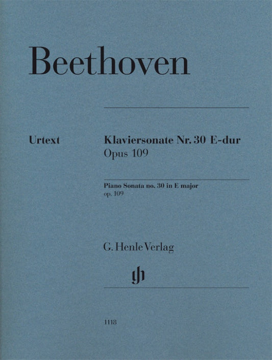 LUDWIG VAN BEETHOVEN Piano Sonata no. 30 E major op. 109 [HN1118]