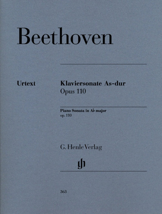 LUDWIG VAN BEETHOVEN Piano Sonata no. 31 A flat major op. 110 [HN363]